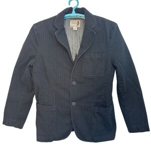 Vintage 2006 Mens Old Navy Pinstripe Workwear Blazer Chore Jacket Navy (Black) S